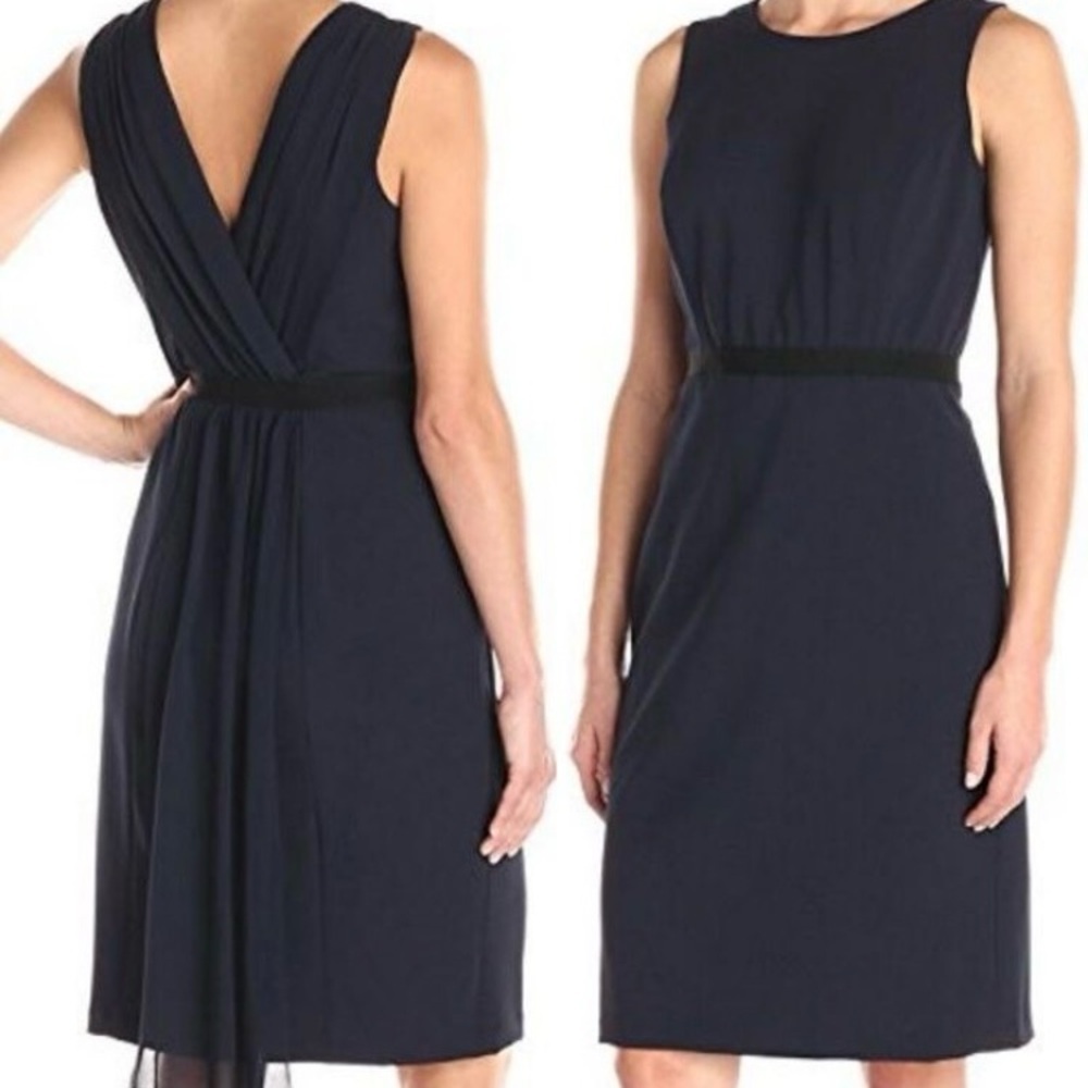 Donna Ricco Blue Backless Maxi Dress